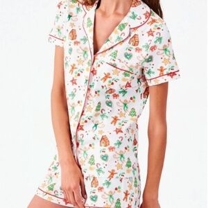 Roller Rabbit Gingerbread Party Polo Pajamas